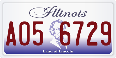IL license plate A056729