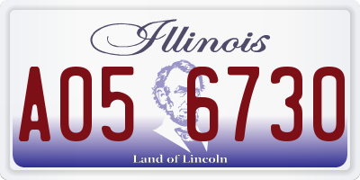 IL license plate A056730