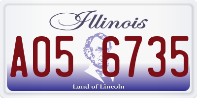 IL license plate A056735