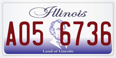 IL license plate A056736