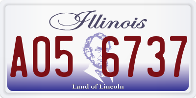 IL license plate A056737
