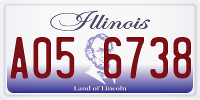IL license plate A056738