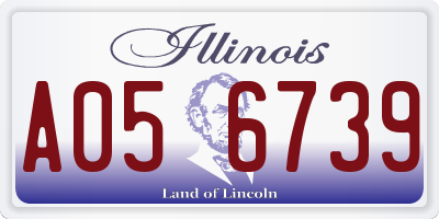 IL license plate A056739