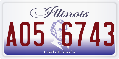 IL license plate A056743