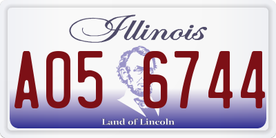 IL license plate A056744