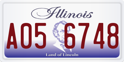 IL license plate A056748