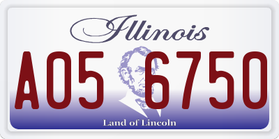 IL license plate A056750