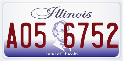 IL license plate A056752