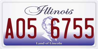 IL license plate A056755