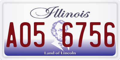 IL license plate A056756