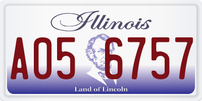IL license plate A056757