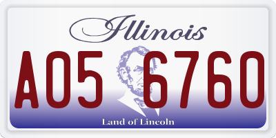 IL license plate A056760
