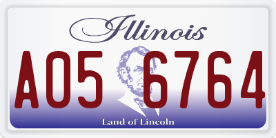 IL license plate A056764