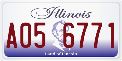 IL license plate A056771