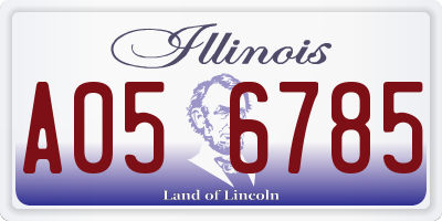 IL license plate A056785