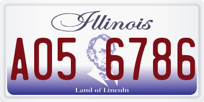 IL license plate A056786