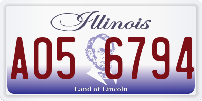 IL license plate A056794