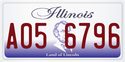 IL license plate A056796