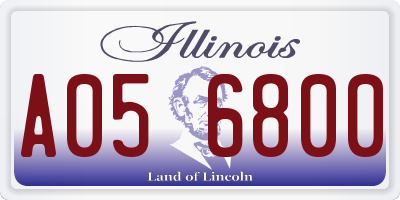 IL license plate A056800