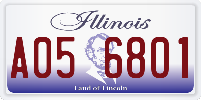 IL license plate A056801