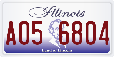 IL license plate A056804
