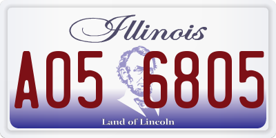 IL license plate A056805