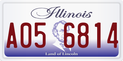 IL license plate A056814