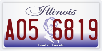 IL license plate A056819