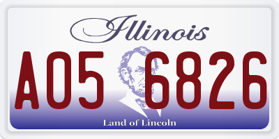 IL license plate A056826