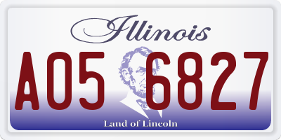 IL license plate A056827