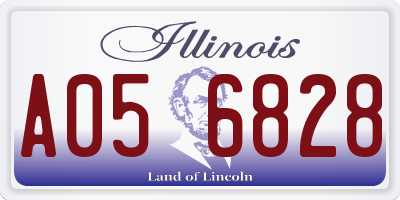 IL license plate A056828