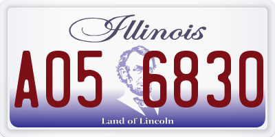 IL license plate A056830