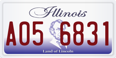 IL license plate A056831