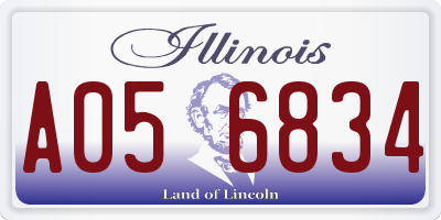 IL license plate A056834