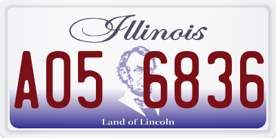 IL license plate A056836