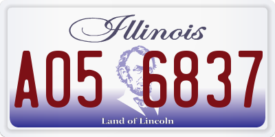 IL license plate A056837