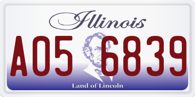 IL license plate A056839