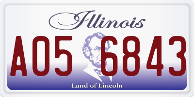 IL license plate A056843