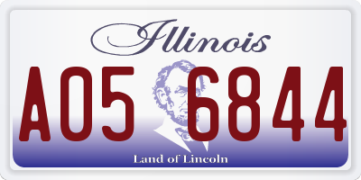 IL license plate A056844