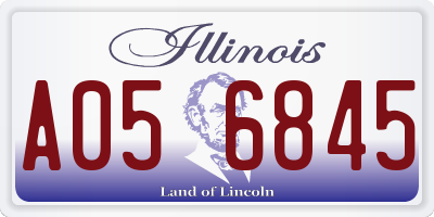 IL license plate A056845