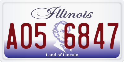 IL license plate A056847