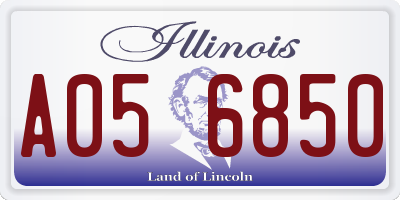 IL license plate A056850
