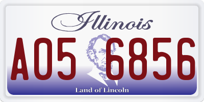IL license plate A056856