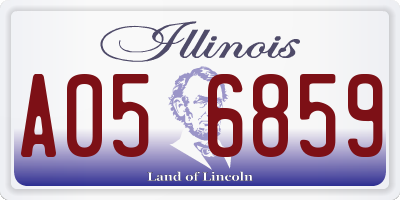 IL license plate A056859