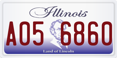 IL license plate A056860