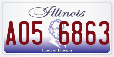IL license plate A056863
