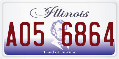 IL license plate A056864