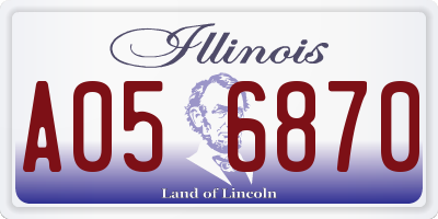 IL license plate A056870