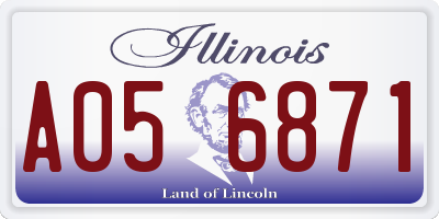 IL license plate A056871