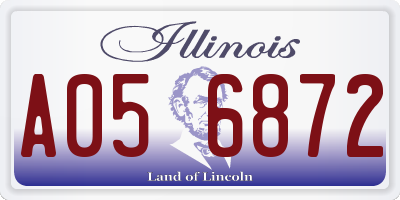 IL license plate A056872